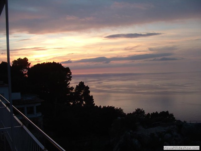 Sunset view from hotel (El Encinar) room just outside Valldemossa Oct. 2005